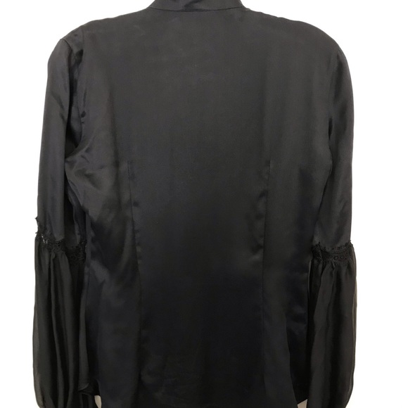 Roberto Cavalli black button down 100%silk - Picture 2 of 6